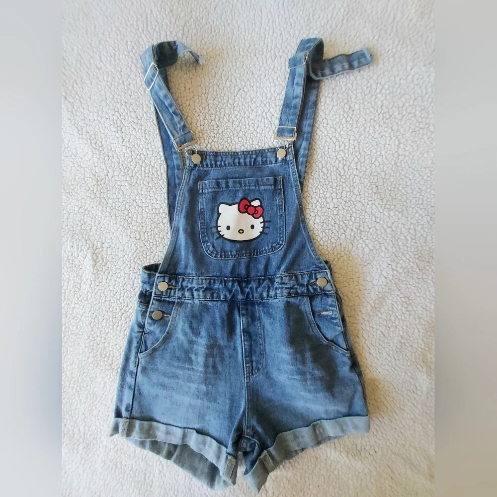 Hello Kitty denim short jumpsuit is part of the Hello Kitty x SheIn collabo